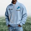 Lions EST 1930 Quarter Zip Waffle Sweatshirt (1)