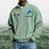 Lions EST 1930 Quarter Zip Waffle Sweatshirt (2)