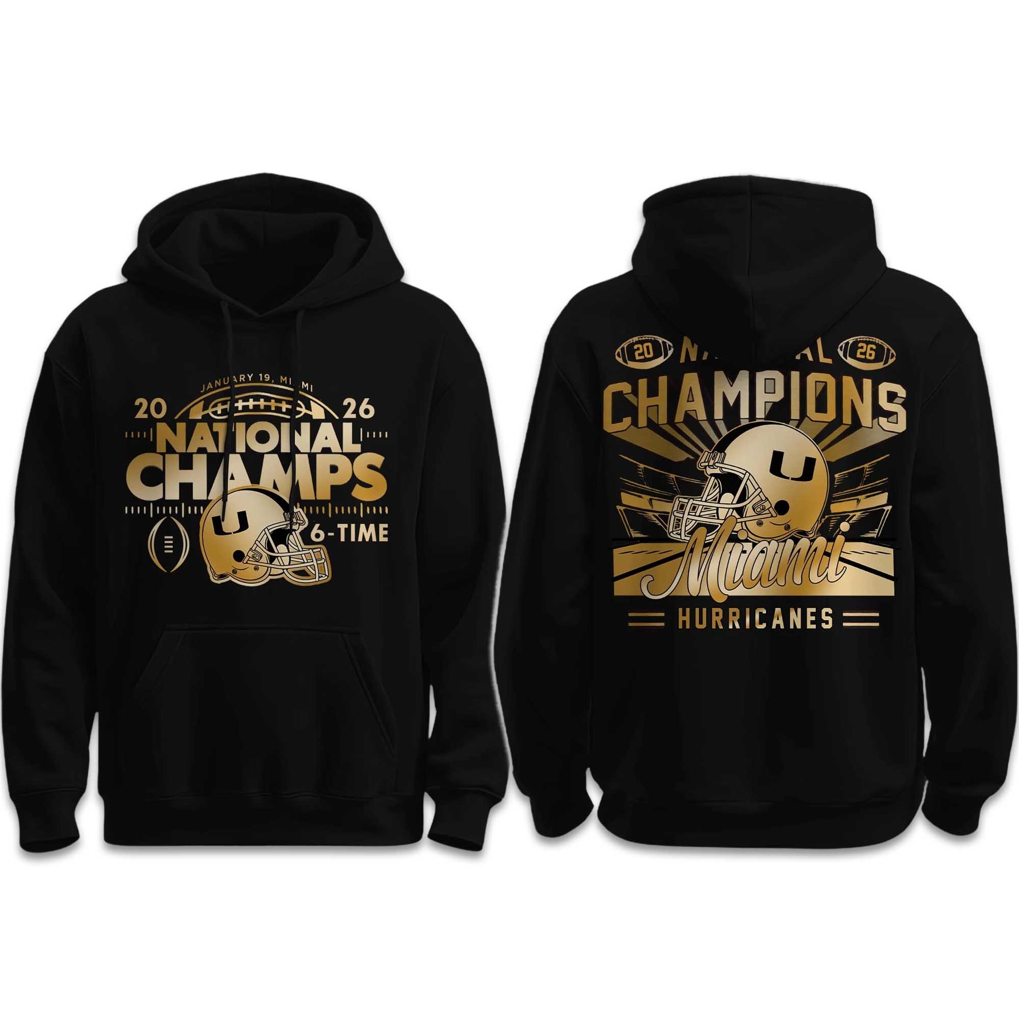 Miami Hurricanes CFP National Champions 2026 Hoodie 2 Miami Hurricanes CFP National Champions 2026 Hoodie (2)