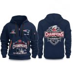 NE Patriots 2025 2026 AFC Champions Quarter Zip Hoodie