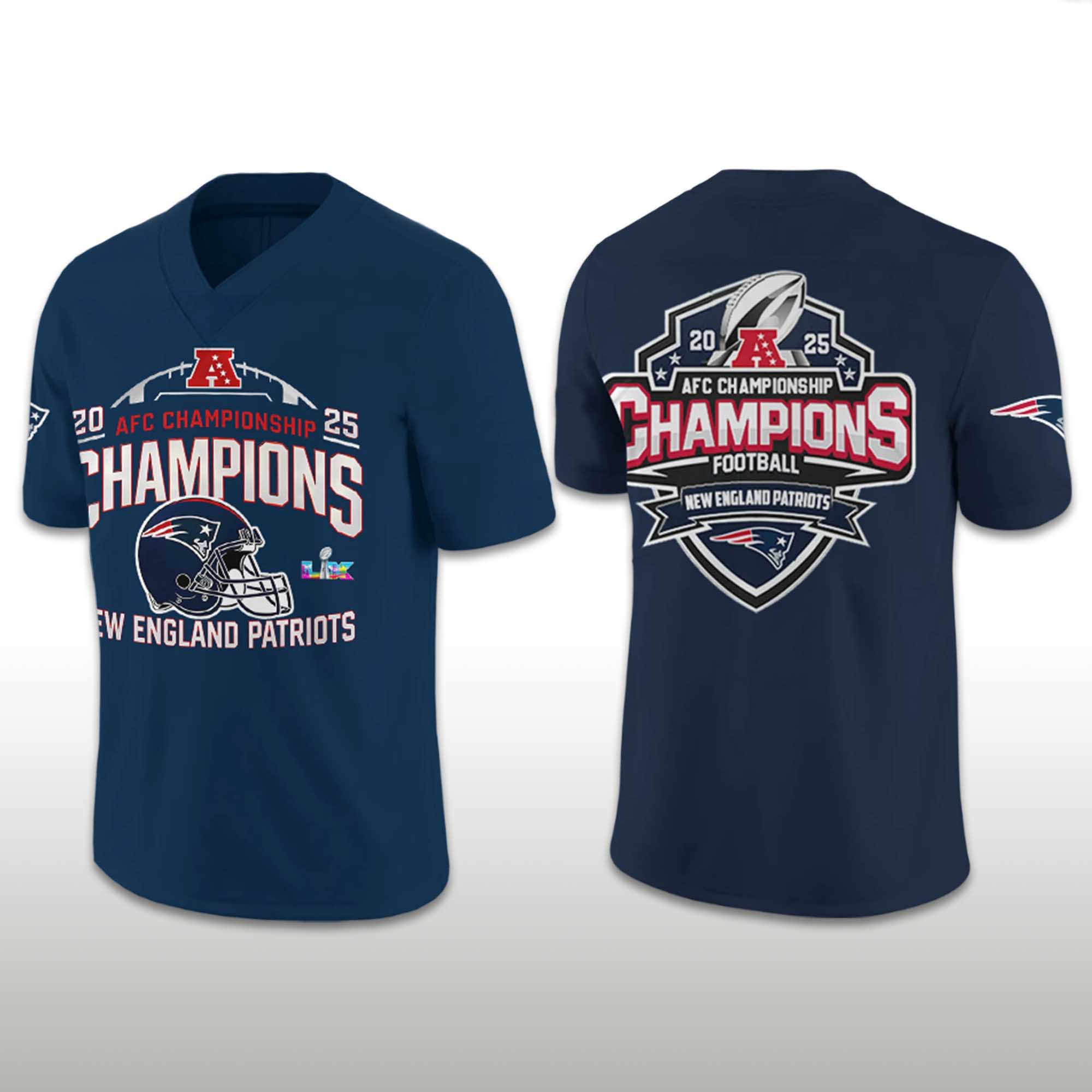 NE Patriots 2025 AFC Champions Football Jersey 2 NE Patriots 2025 AFC Champions Football Jersey (2)