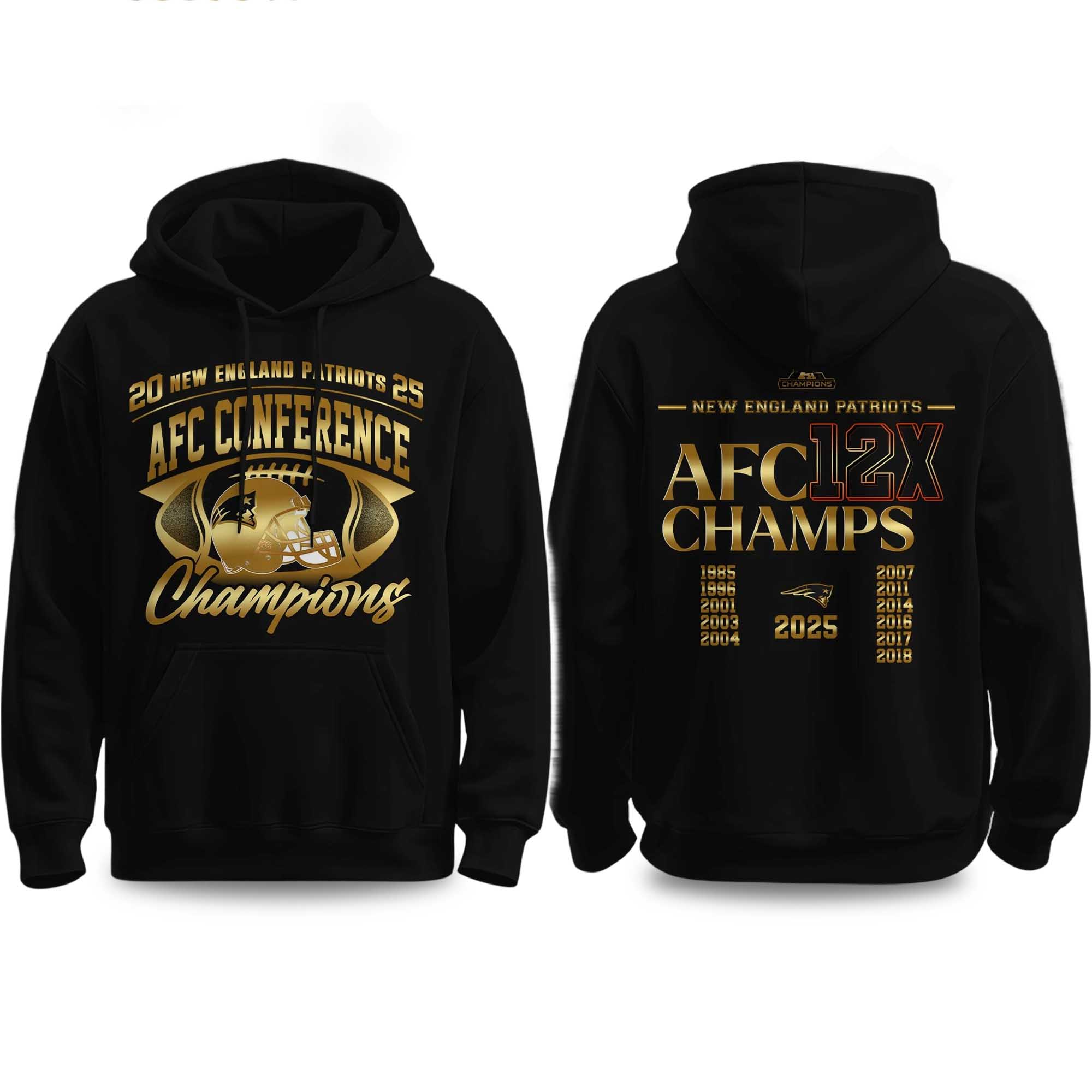 NE Patriots x 2025 AFC Conference Champions Hoodie NE Patriots x 2025 AFC Conference Champions Hoodie