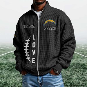 Chargers EST 1959 Quarter Zip Waffle Sweatshirt (1)