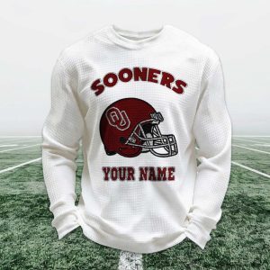 Personalized Sooners Football Waffle Sweatshirt (1)