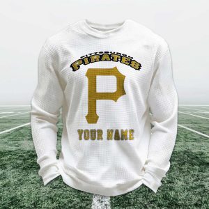 Personalized Pirates Baseball Waffle Sweatshirt 1