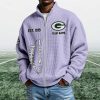 Packers EST 1919 Quarter Zip Waffle Sweatshirt 3