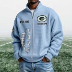 Packers EST 1919 Quarter Zip Waffle Sweatshirt