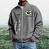 Packers EST 1919 Quarter Zip Waffle Sweatshirt 5