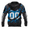 Panthers Black Metal Texture Hoodie 2
