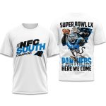 Panthers NFC South Champions 2025 Bowl Here We Come Shirt