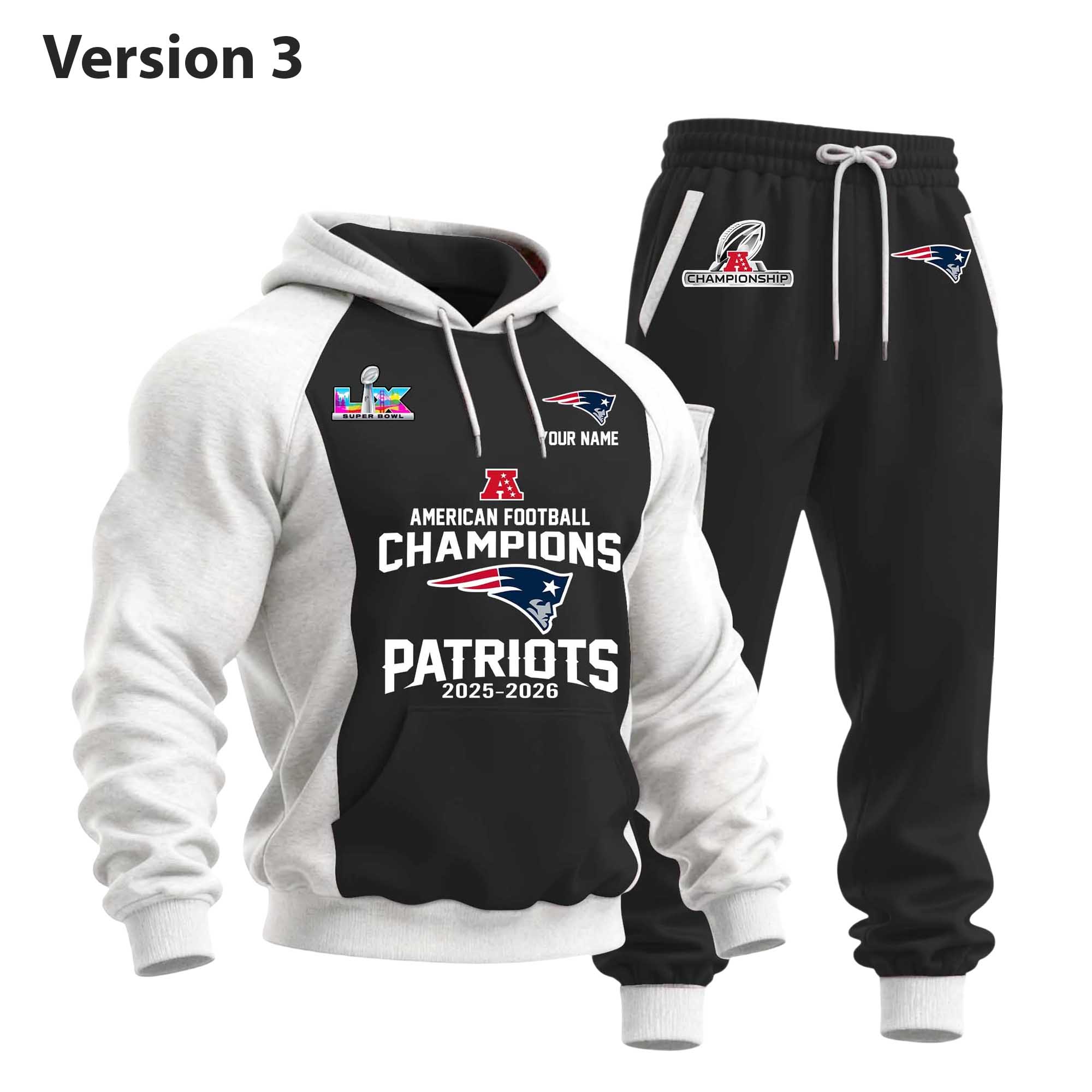 Patriots America Football Champions 2025 2026 Hoodie Set 4 Patriots America Football Champions 2025 2026 Hoodie Set (3)