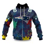 Patriots Autism Awareness Football Zipper Hoodie 2026