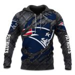 Patriots Black Metal Texture Hoodie