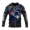 Patriots Black Metal Texture Zipper Hoodie 8 Patriots Black Metal Texture Zipper Hoodie