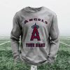 Personalized Angels Baseball Waffle Sweatshirt 3