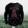 Personalized Angels Baseball Waffle Sweatshirt 5