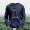 Personalized Angels Baseball Waffle Sweatshirt 6