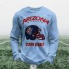 Personalized Arizona Wildcats Football Waffle Sweatshirt (5)