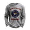 Personalized Astros Baseball Waffle Sweatshirt 2