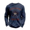 Personalized Astros Baseball Waffle Sweatshirt 5