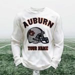 Personalized Auburn Football Waffle Sweatshirt