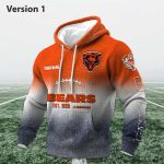 Personalized Bears EST 1920 Football Waffle Hoodie