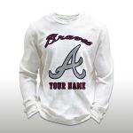 Personalized Braves Baseball Waffle Sweatshirt