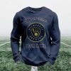 Personalized Brewers Baseball Waffle Sweatshirt 8 Personalized Brewers Baseball Waffle Sweatshirt 3