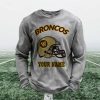 Personalized Broncos Football Waffle Sweatshirt (3)