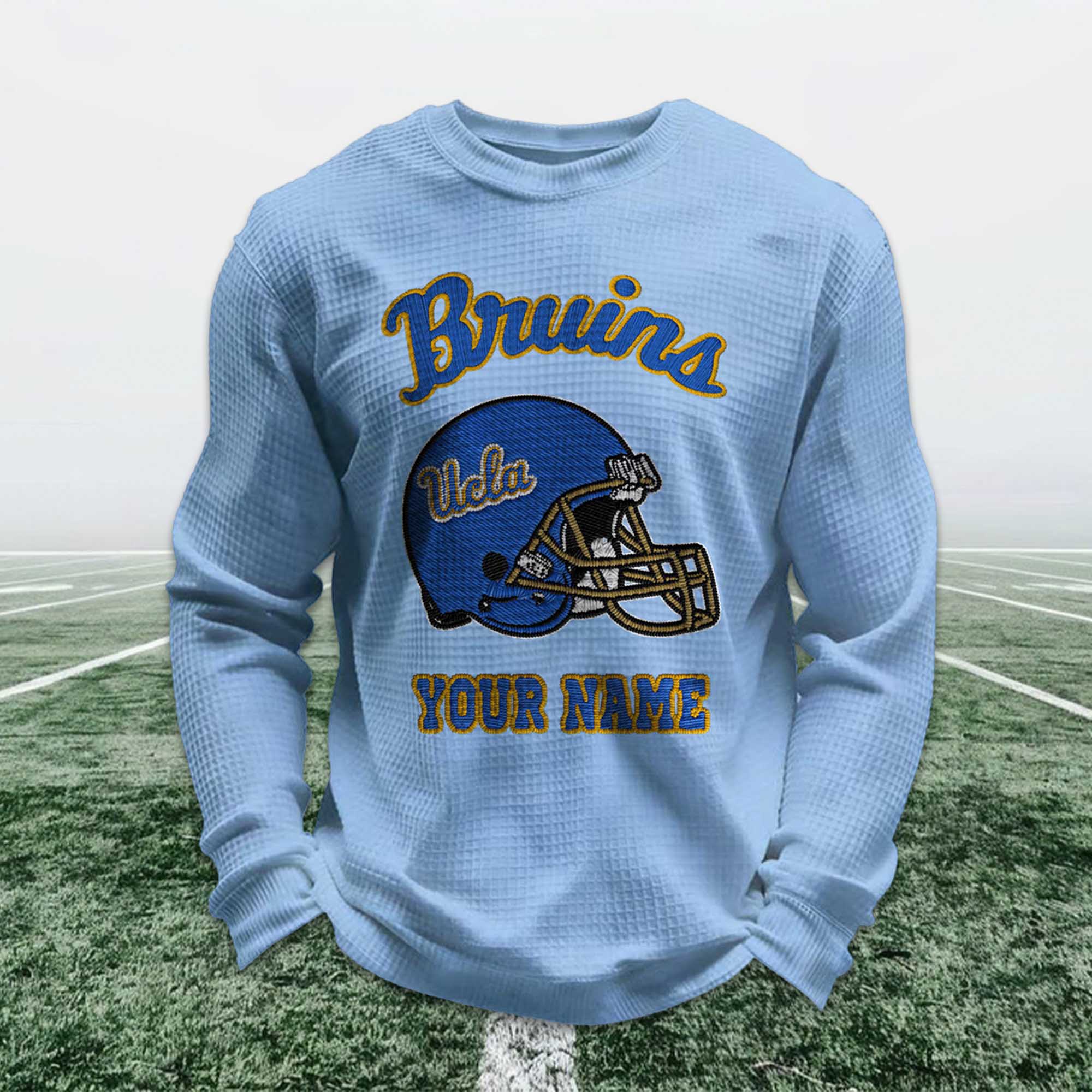 Personalized Bruins Football Waffle Sweatshirt 5 Personalized Bruins Football Waffle Sweatshirt (4)