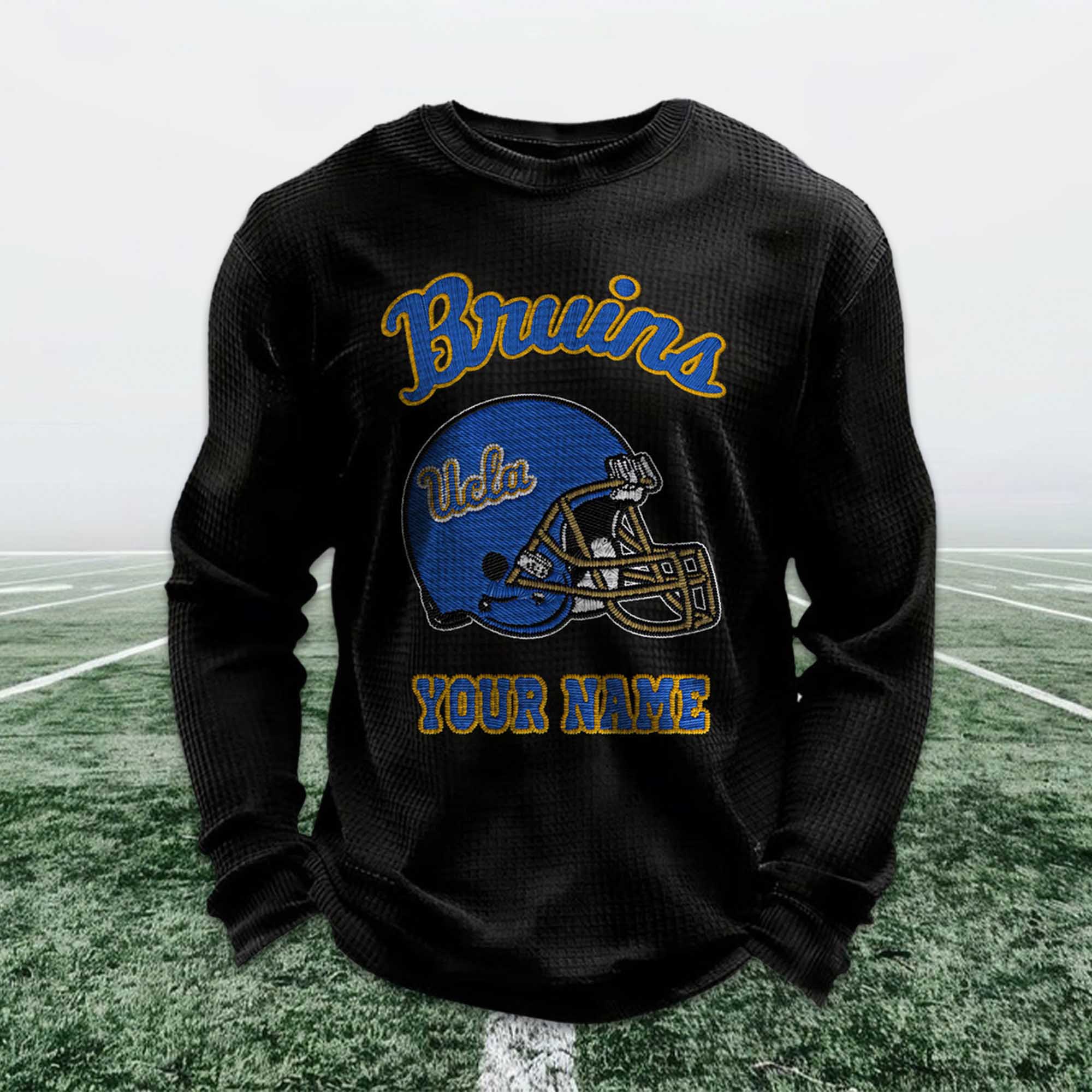 Personalized Bruins Football Waffle Sweatshirt 4 Personalized Bruins Football Waffle Sweatshirt (5)