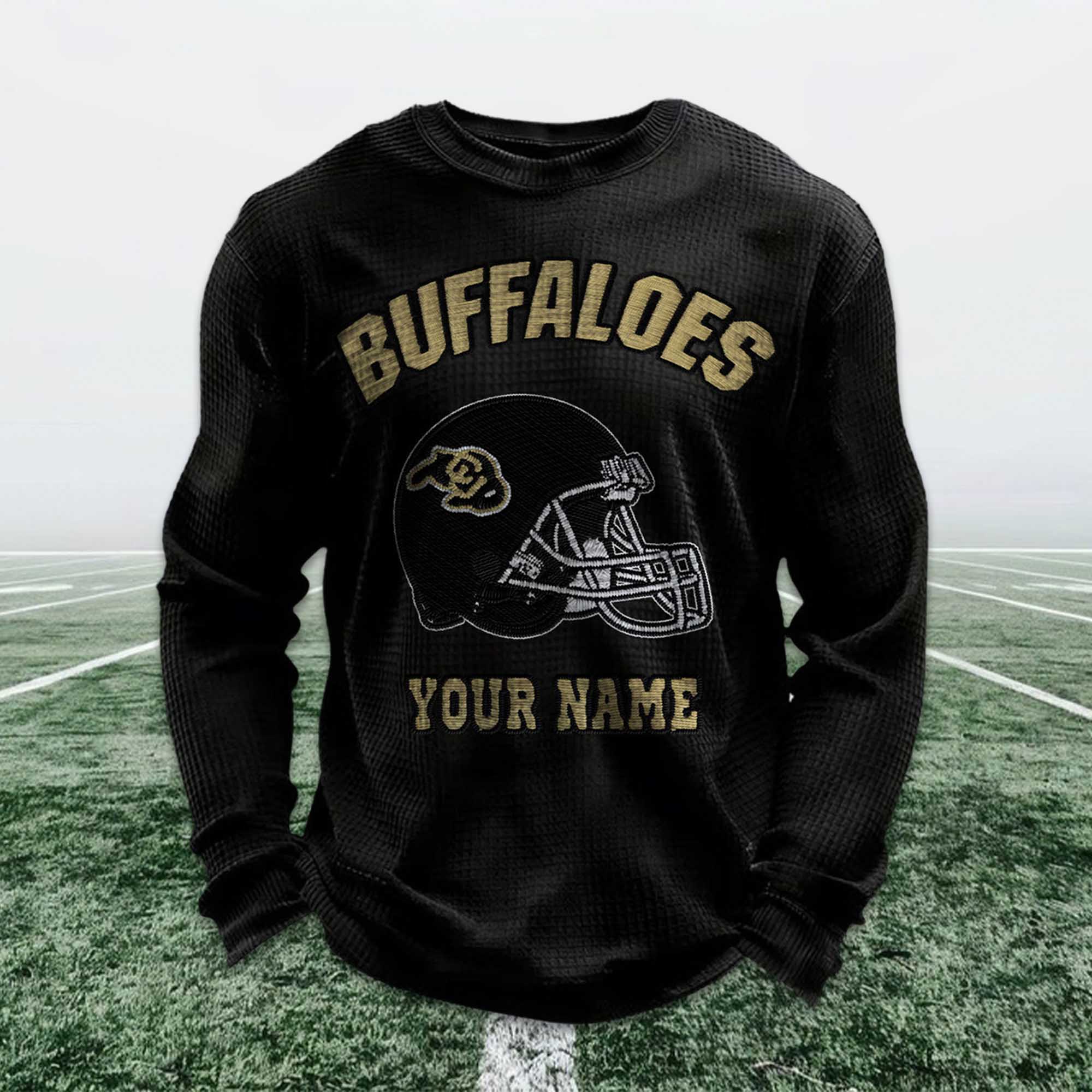 Personalized Buffaloes Football Waffle Sweatshirt 5 Personalized Buffaloes Football Waffle Sweatshirt 5