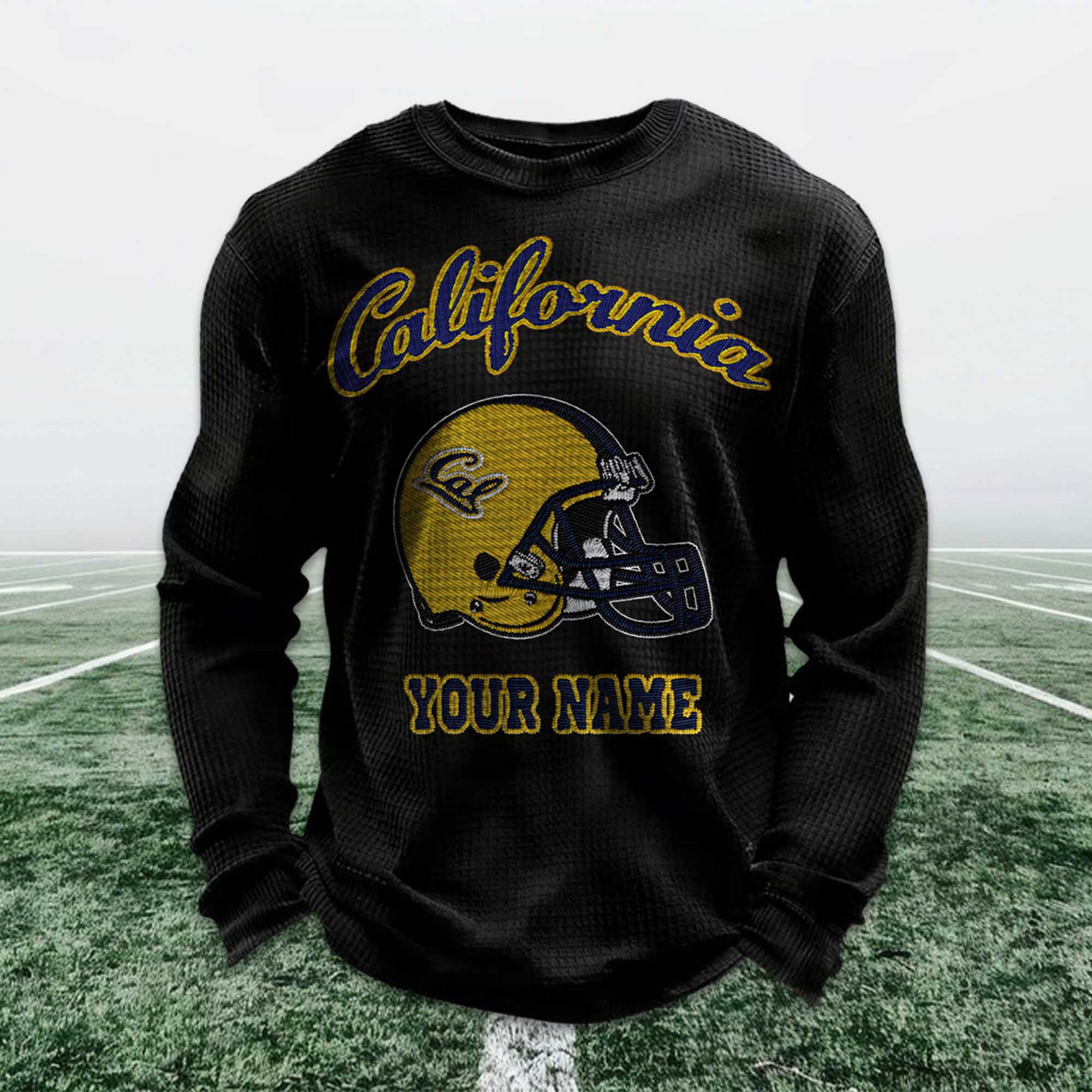 Personalized California Football Waffle Sweatshirt 6 Personalized California Football Waffle Sweatshirt (3)