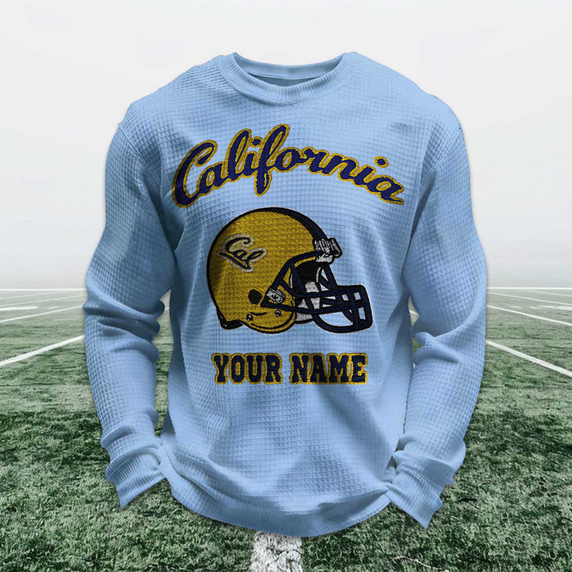 Personalized California Football Waffle Sweatshirt 5 Personalized California Football Waffle Sweatshirt (4)