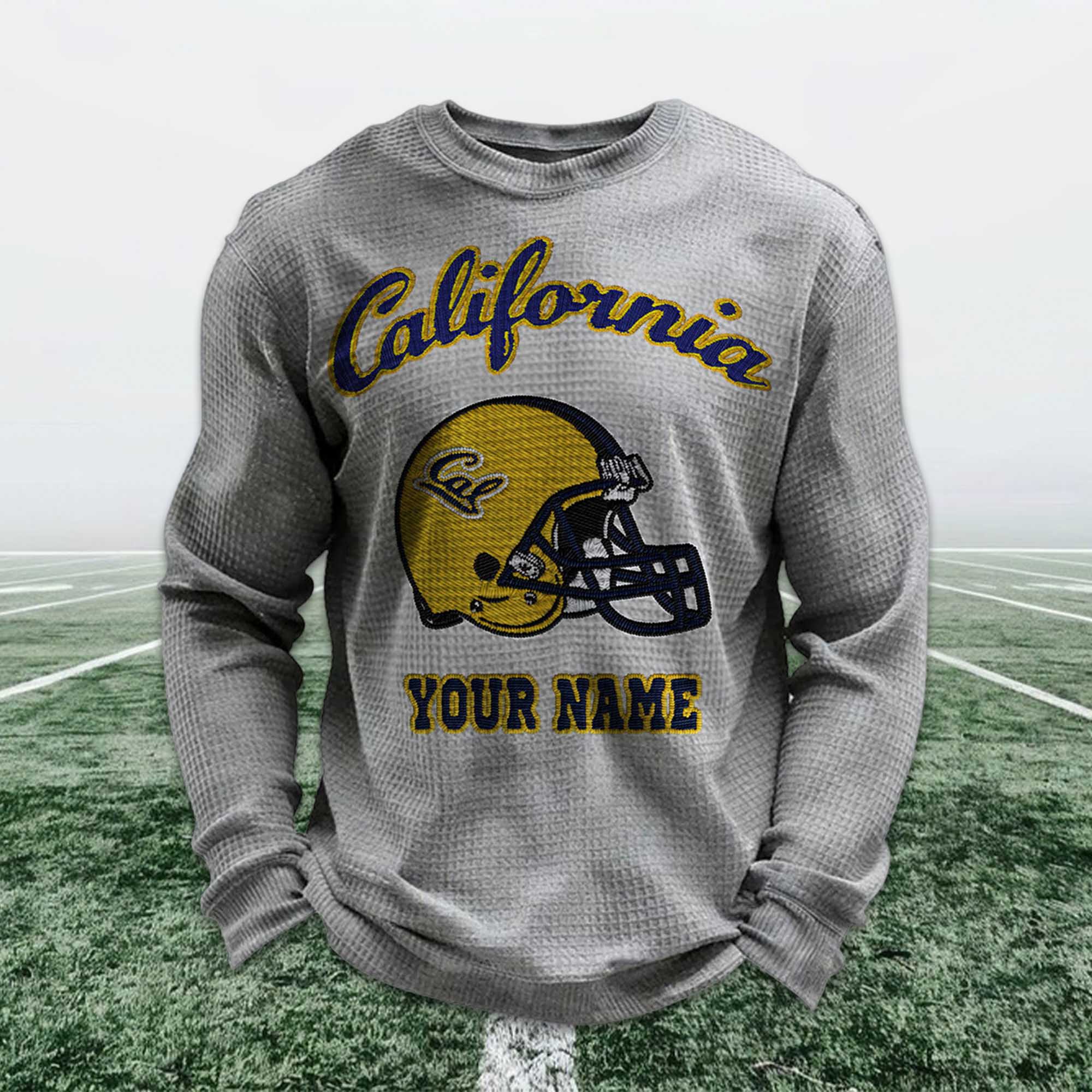 Personalized California Football Waffle Sweatshirt 4 Personalized California Football Waffle Sweatshirt (5)