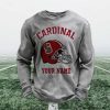Personalized Cardinal Football Waffle Sweatshirt 11 Personalized Cardinal Football Waffle Sweatshirt (3)