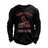 Personalized Cardinals Baseball Waffle Sweatshirt 5