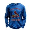 Personalized Cardinals Baseball Waffle Sweatshirt 6