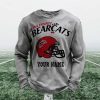 Personalized Cincinnati Bearcats Football Waffle Sweatshirt 5