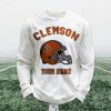 Personalized Clemson Football Waffle Sweatshirt (1)