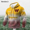 Personalized Commanders EST 1932 Football Waffle Hoodie 2
