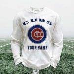 Personalized Cubs Baseball Waffle Sweatshirt