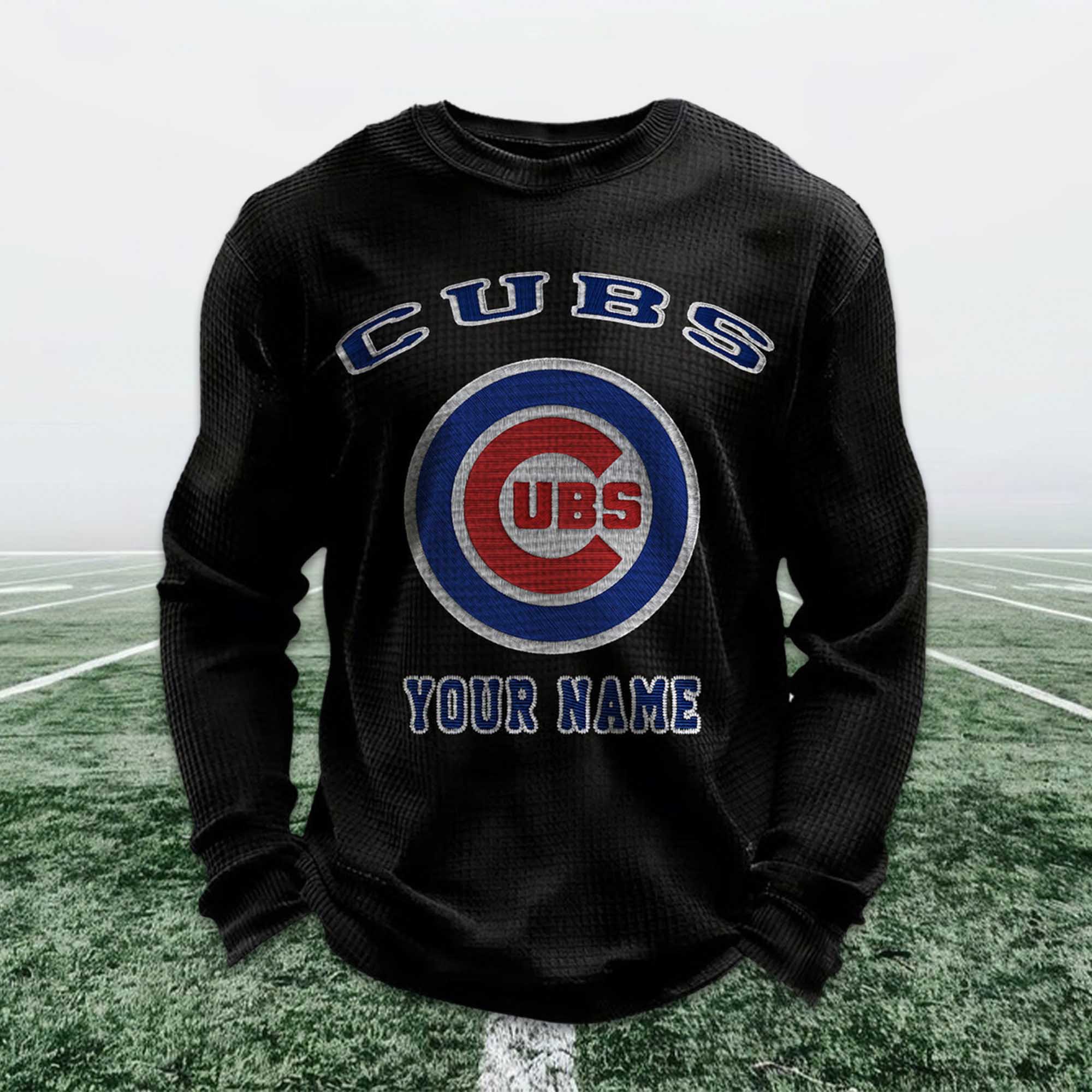 Personalized Cubs Baseball Waffle Sweatshirt 4 Personalized Cubs Baseball Waffle Sweatshirt 4