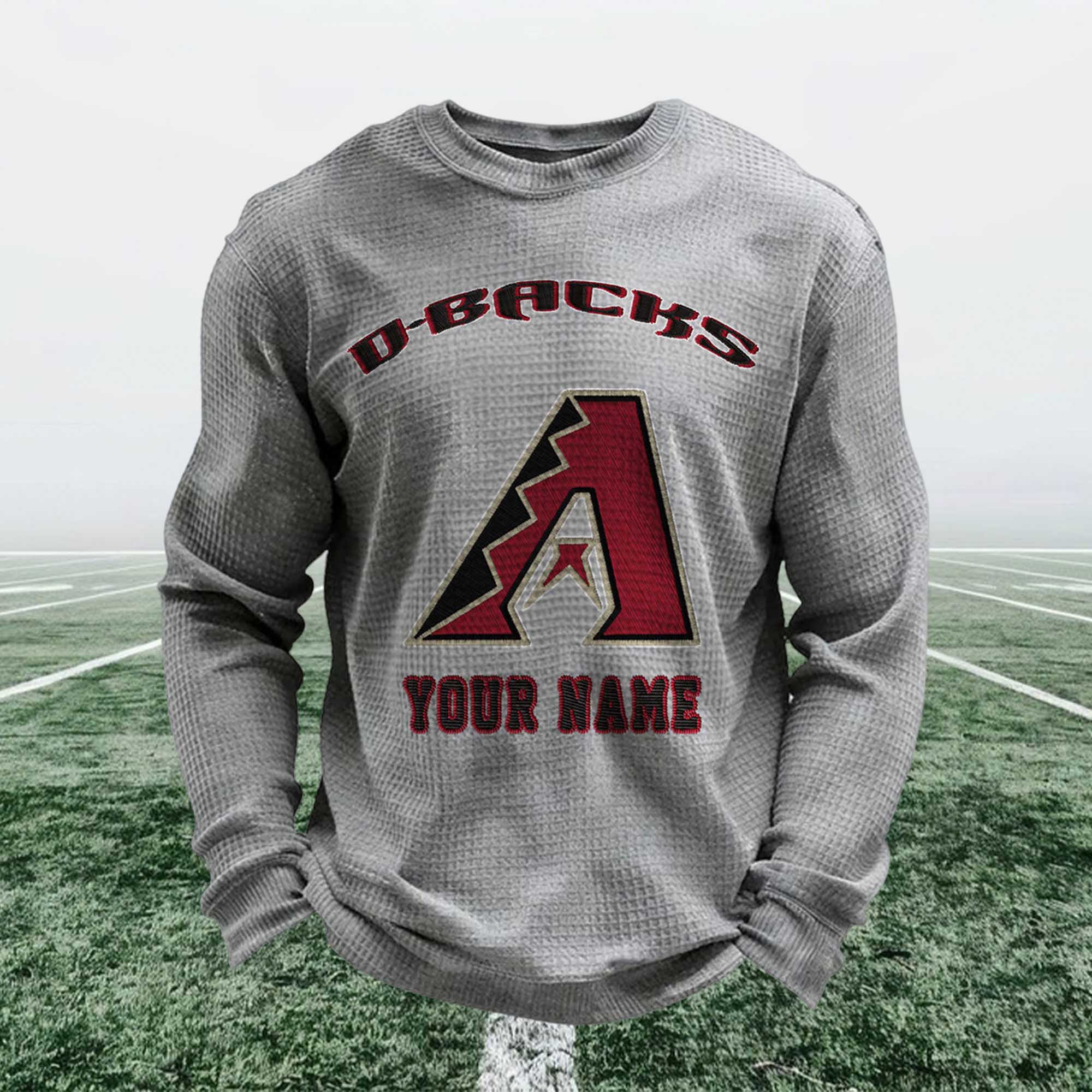 Personalized Diamondbacks Baseball Waffle Sweatshirt 3 Personalized Diamondbacks Baseball Waffle Sweatshirt 3
