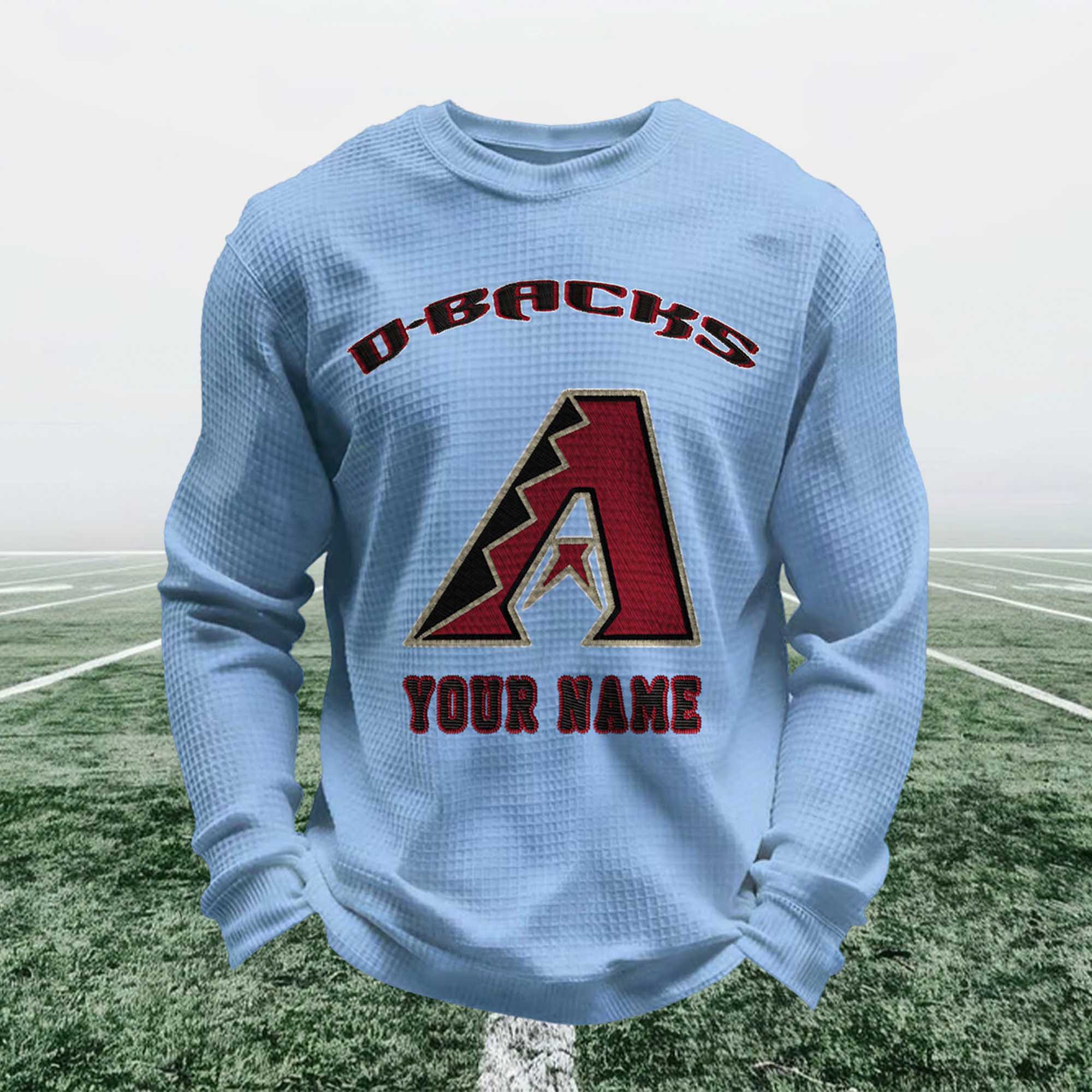 Personalized Diamondbacks Baseball Waffle Sweatshirt 4 Personalized Diamondbacks Baseball Waffle Sweatshirt 4