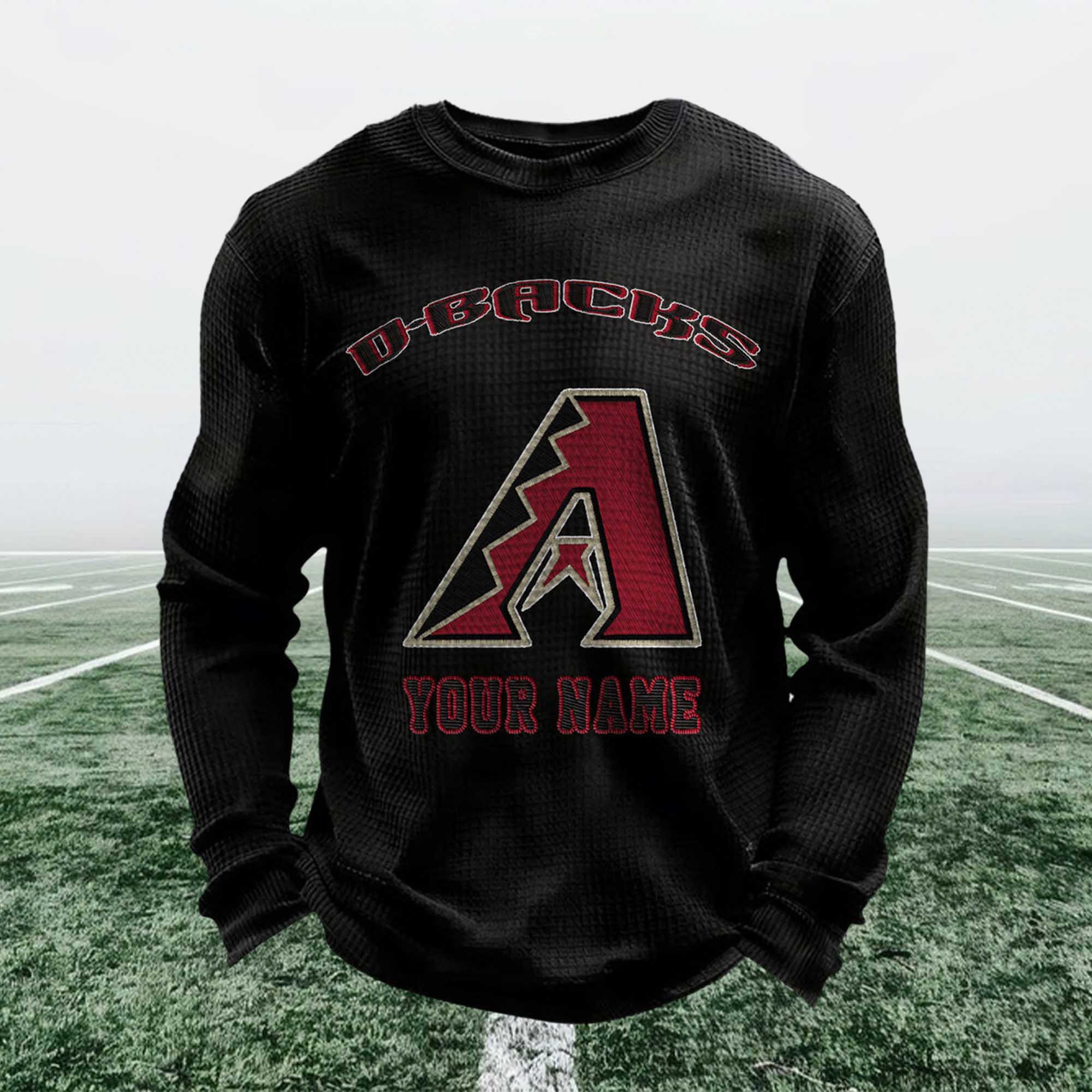Personalized Diamondbacks Baseball Waffle Sweatshirt 5 Personalized Diamondbacks Baseball Waffle Sweatshirt 5
