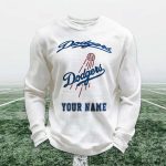 Personalized Dodgers Baseball Waffle Sweatshirt