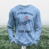 Personalized Dodgers Baseball Waffle Sweatshirt 7 Personalized Dodgers Baseball Waffle Sweatshirt 2