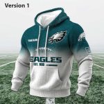 Personalized Eagles EST 1833 Football Waffle Hoodie