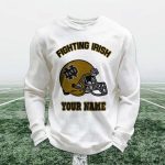 Personalized Fighting Irish Football Waffle Sweatshirt